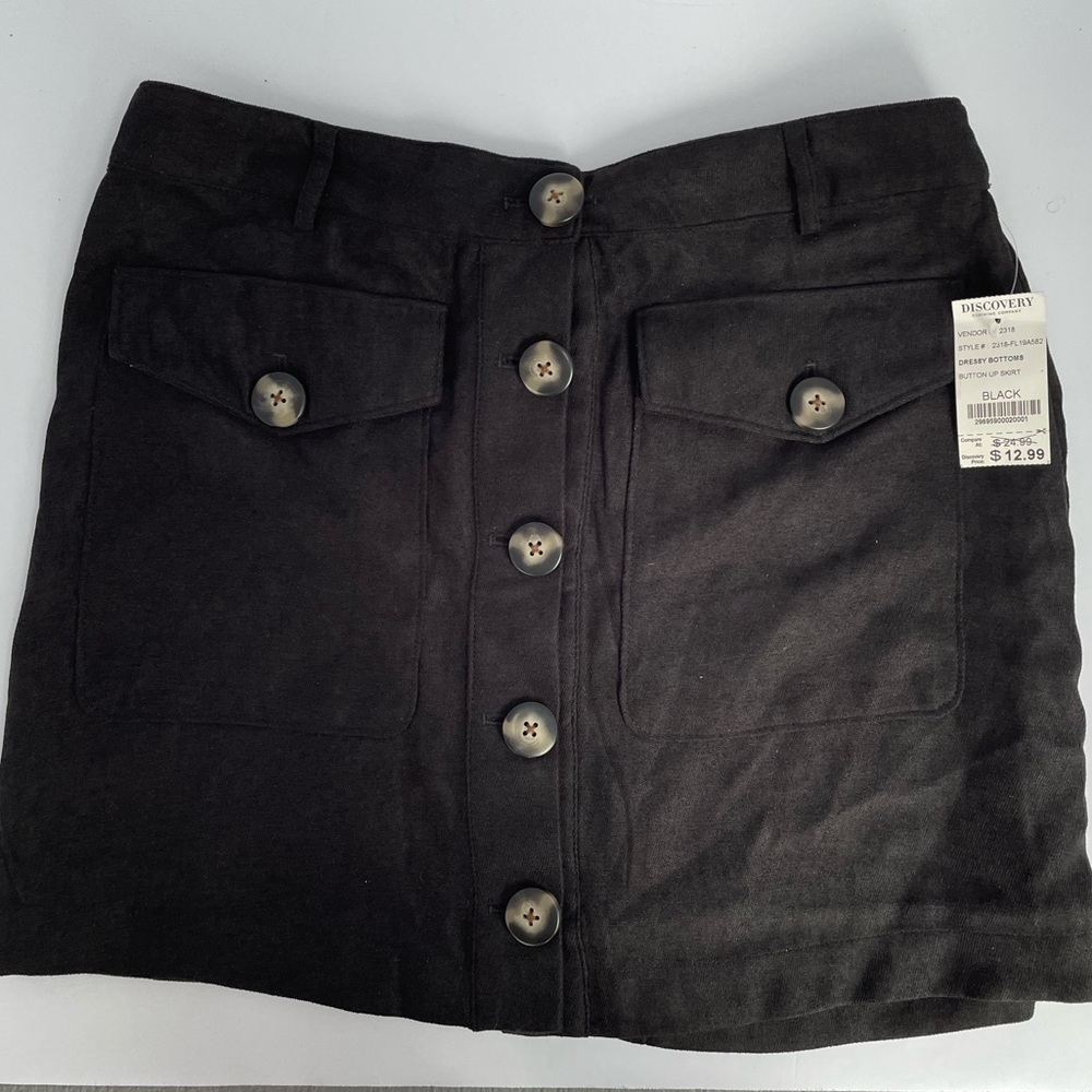 Discovery Dressy Bottoms Button Up Skirt Size M